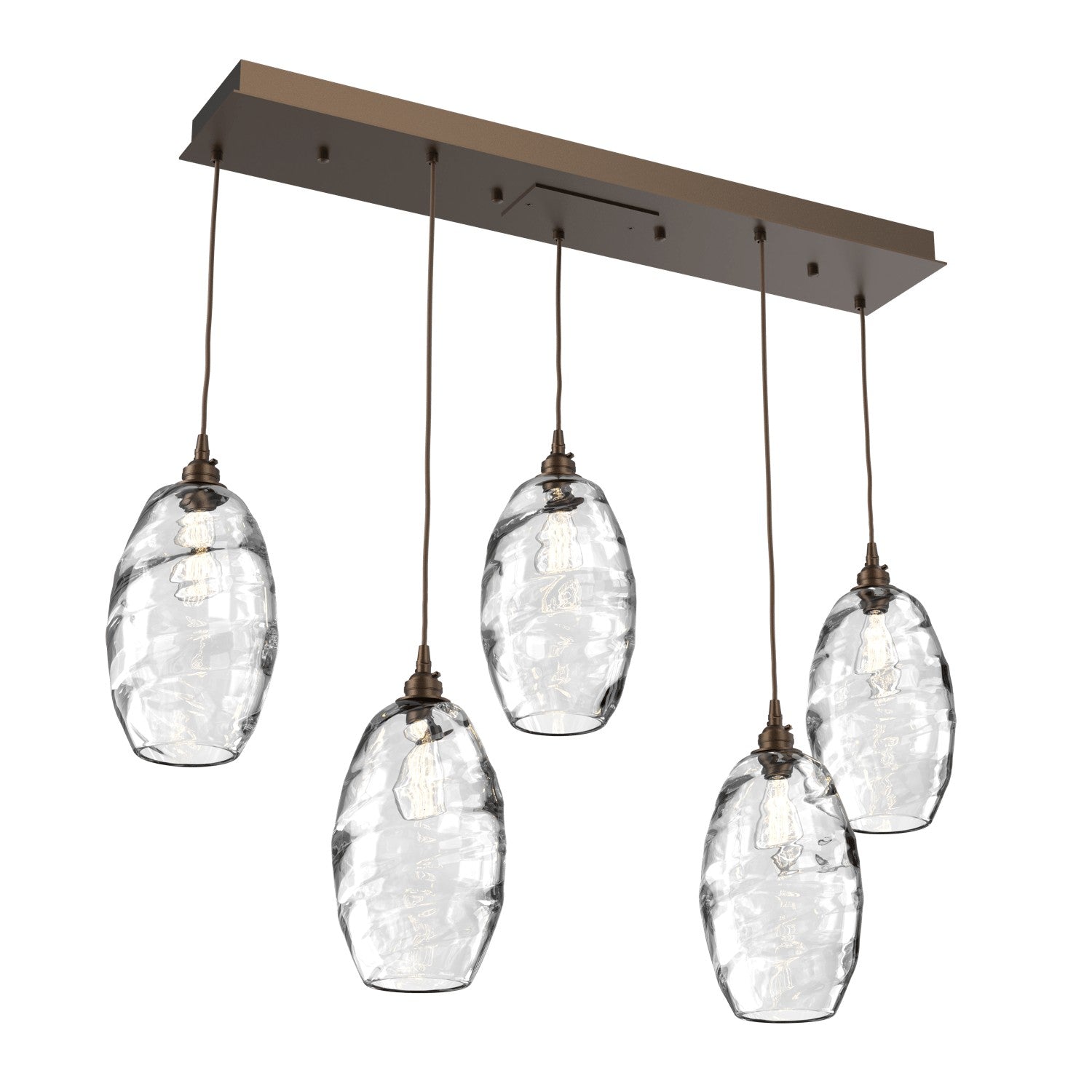 Hammerton Studio - PLB0035-05-FB-OC-C01-E2 - Linear Pendant - Ellisse - Flat Bronze