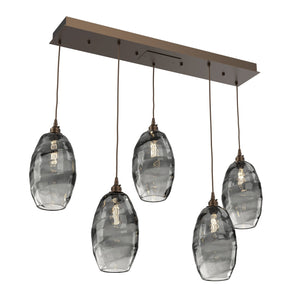 Hammerton Studio - PLB0035-05-FB-OS-C01-E2 - Linear Pendant - Ellisse - Flat Bronze