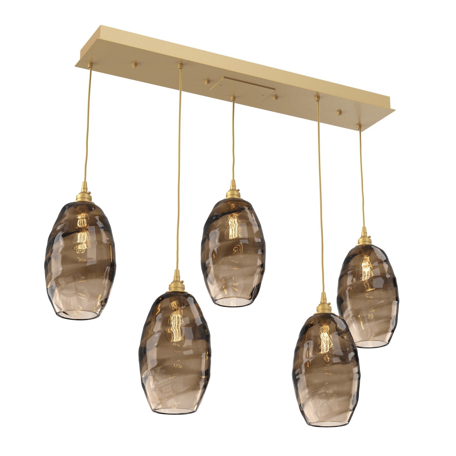Hammerton Studio - PLB0035-05-GB-OB-C01-E2 - Linear Pendant - Ellisse - Gilded Brass