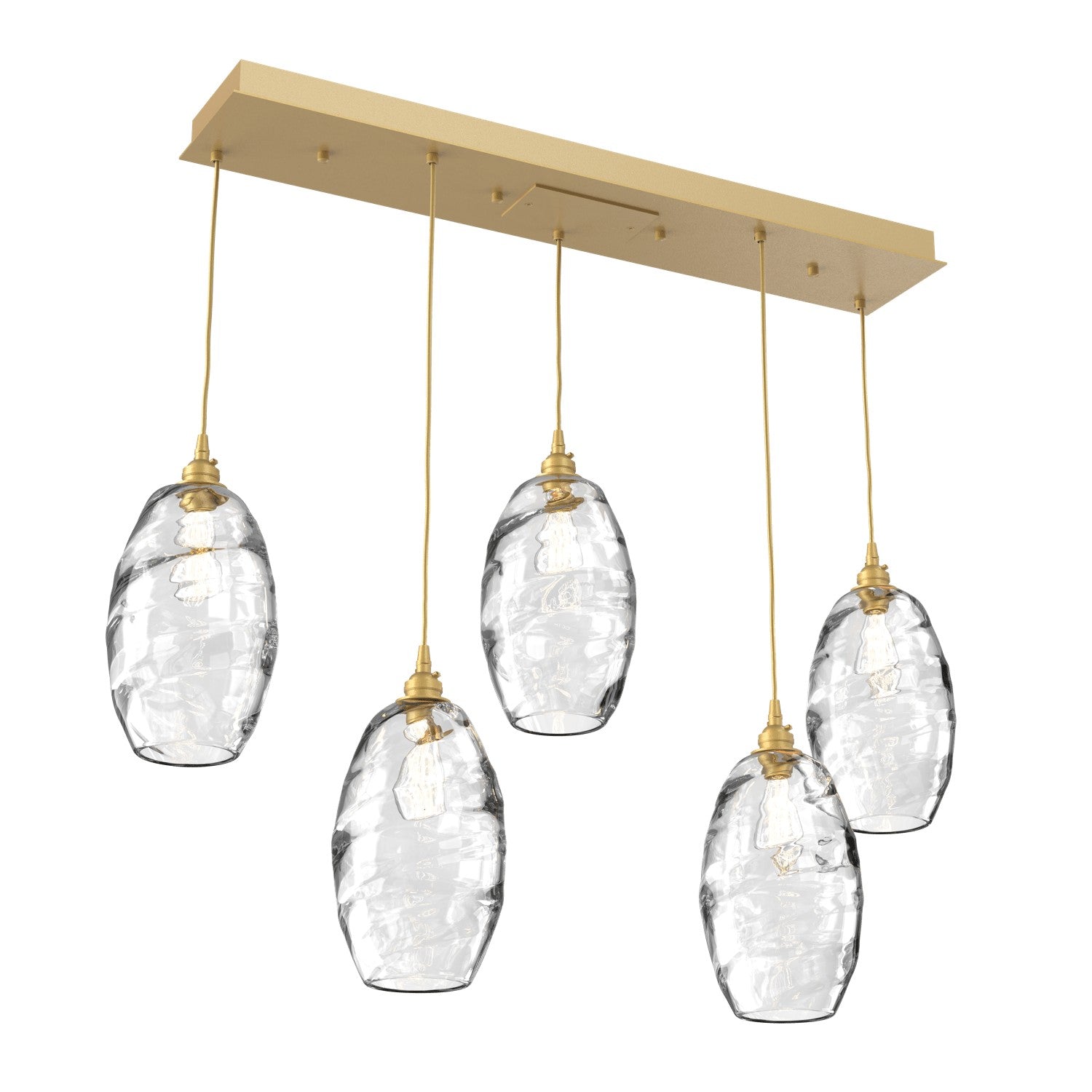 Hammerton Studio - PLB0035-05-GB-OC-C01-E2 - Linear Pendant - Ellisse - Gilded Brass