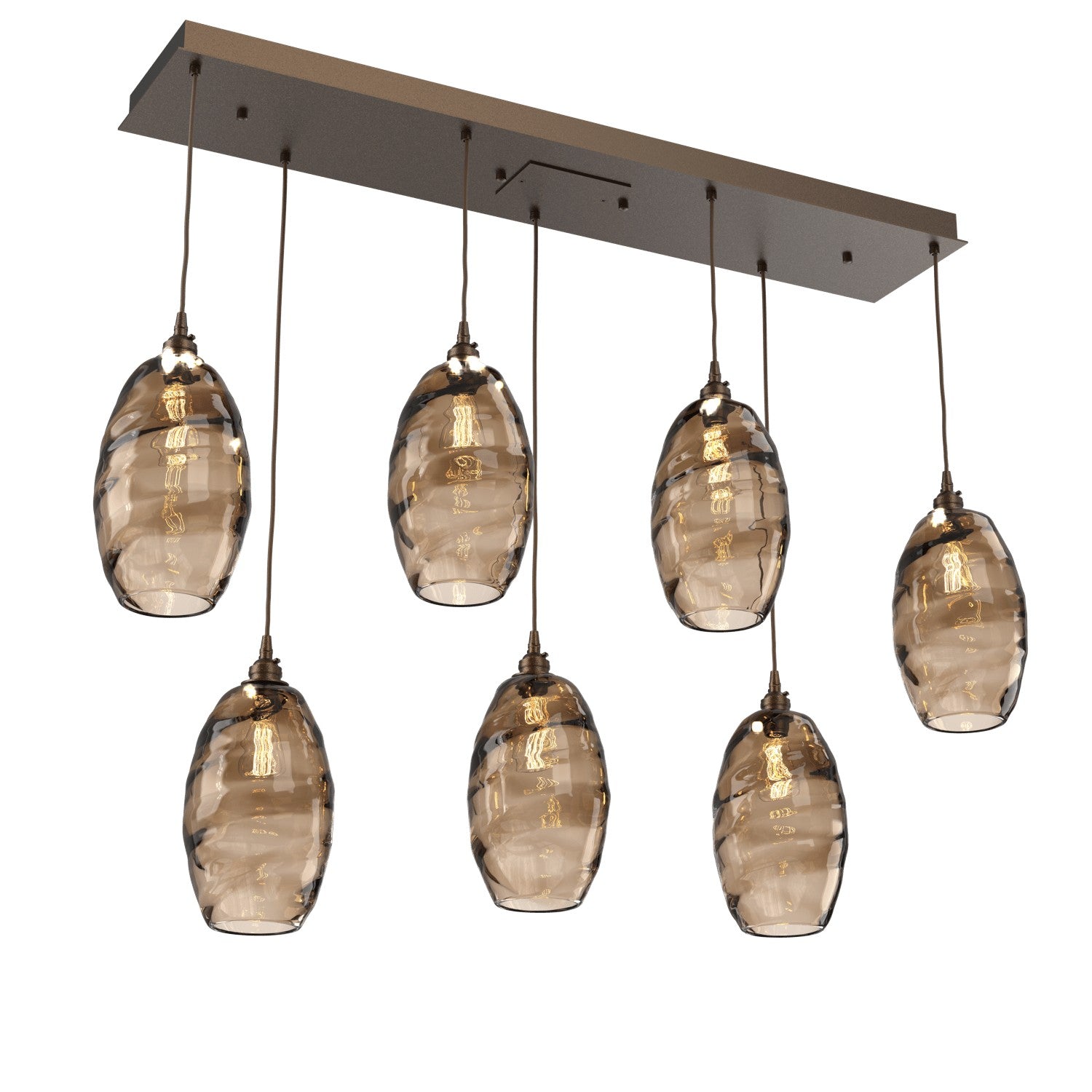 Hammerton Studio - PLB0035-07-FB-OB-C01-E2 - Linear Pendant - Ellisse - Flat Bronze
