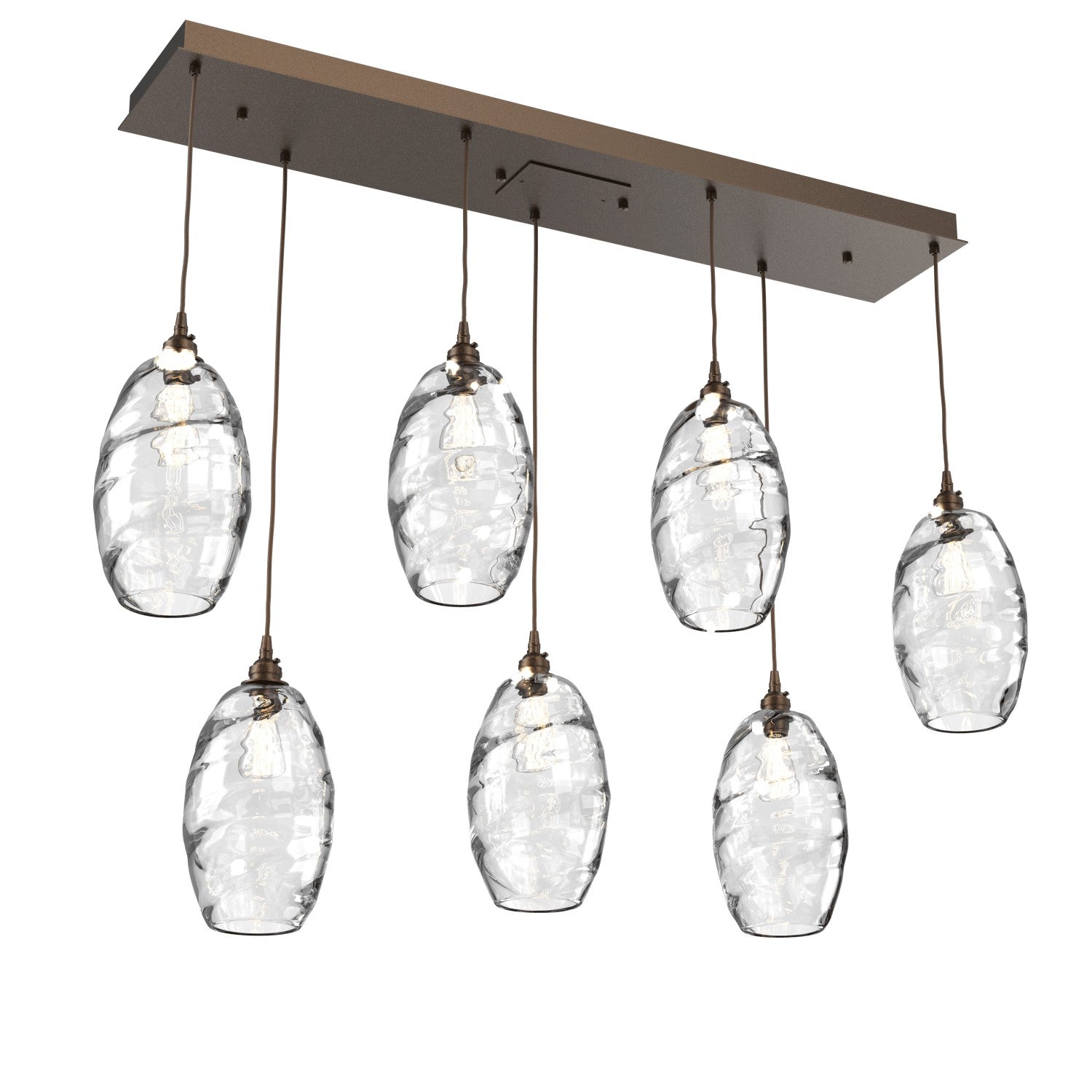 Hammerton Studio - PLB0035-07-FB-OC-C01-E2 - Linear Pendant - Ellisse - Flat Bronze