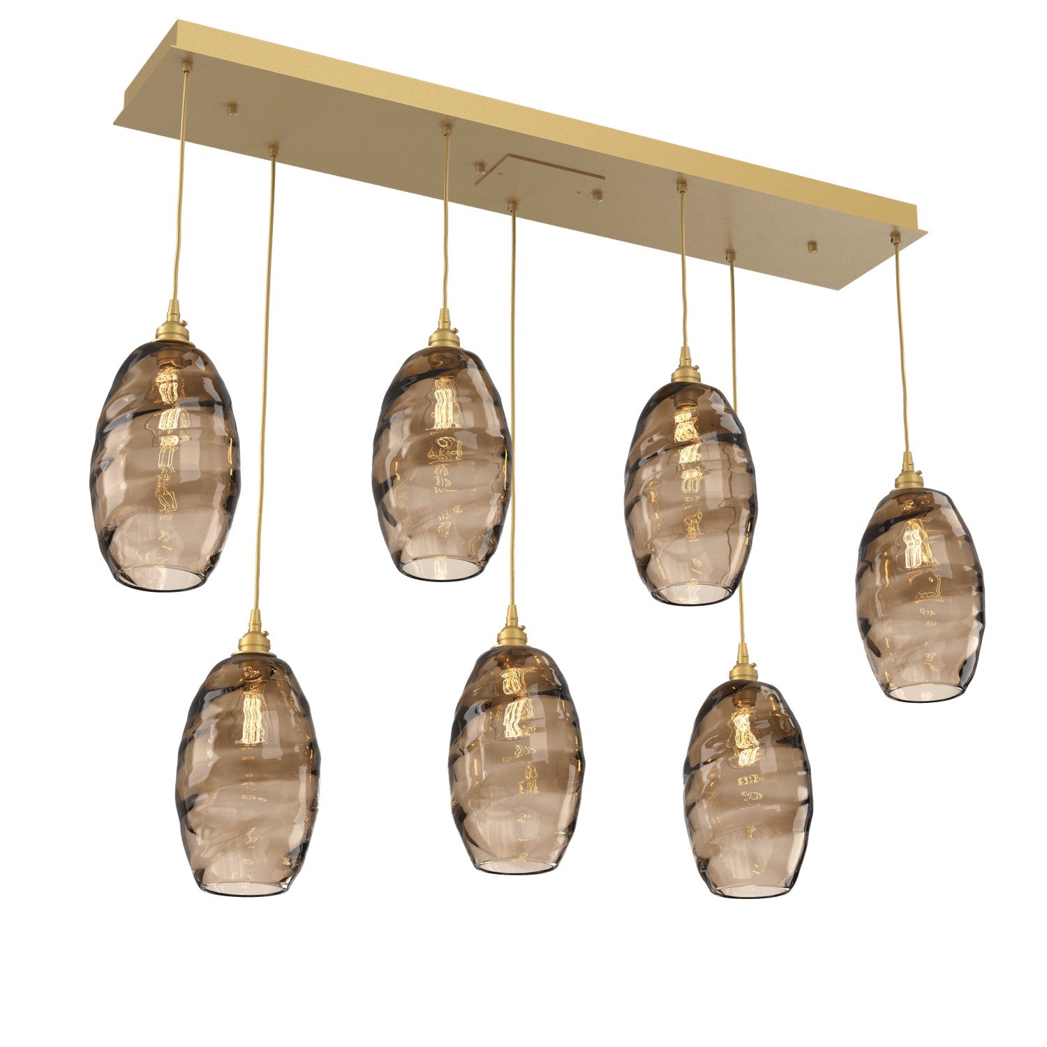 Hammerton Studio - PLB0035-07-GB-OB-C01-E2 - Linear Pendant - Ellisse - Gilded Brass