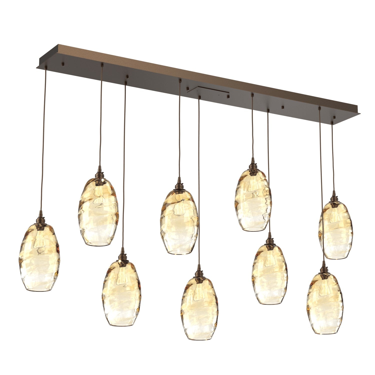 Hammerton Studio - PLB0035-09-FB-OA-C01-E2 - Linear Pendant - Ellisse - Flat Bronze