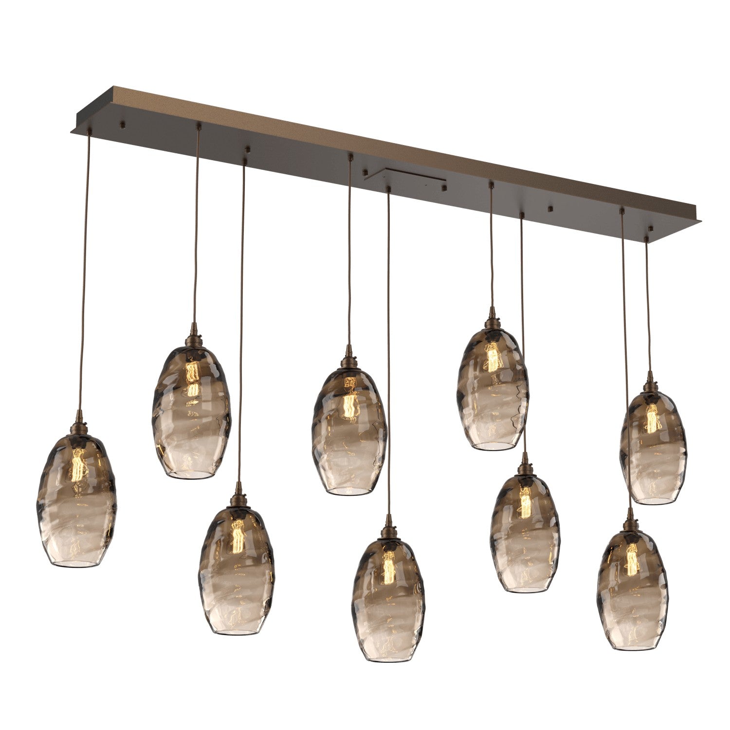 Hammerton Studio - PLB0035-09-FB-OB-C01-E2 - Linear Pendant - Ellisse - Flat Bronze