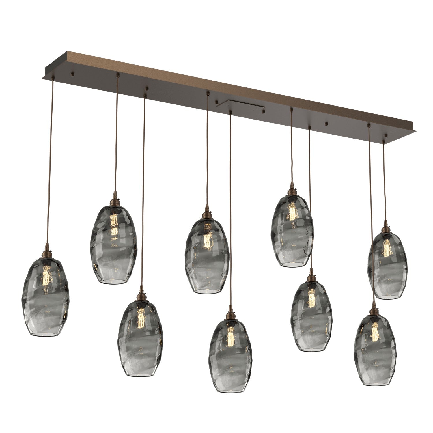 Hammerton Studio - PLB0035-09-FB-OS-C01-E2 - Linear Pendant - Ellisse - Flat Bronze