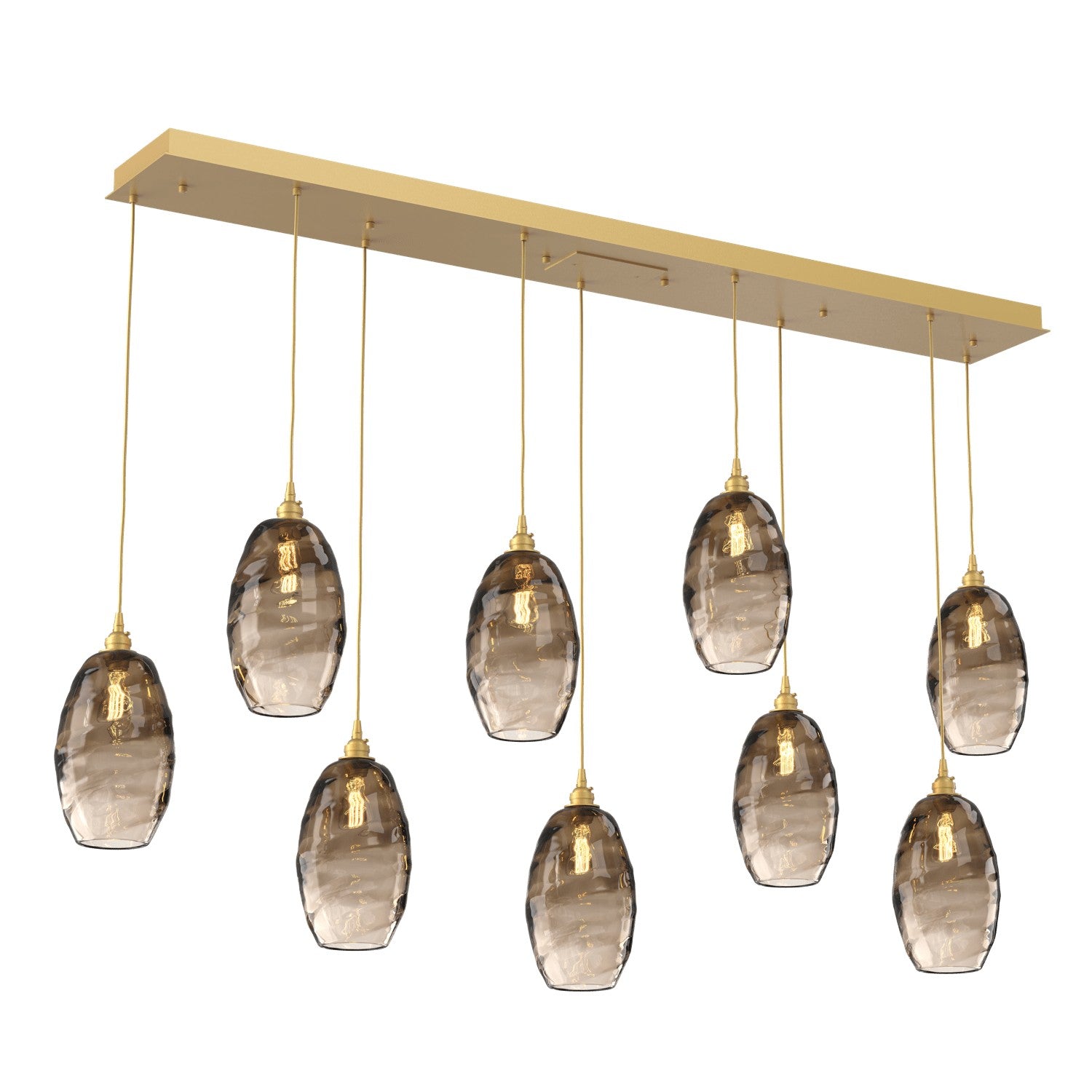 Hammerton Studio - PLB0035-09-GB-OB-C01-E2 - Linear Pendant - Ellisse - Gilded Brass