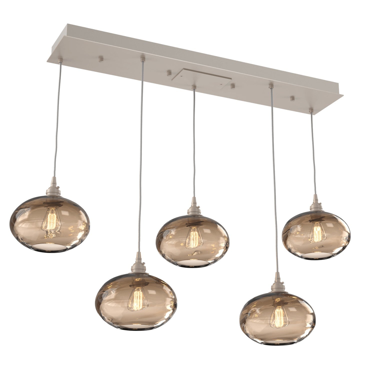 Hammerton Studio - PLB0036-05-BS-OB-C01-E2 - Linear Pendant - Coppa - Beige Silver