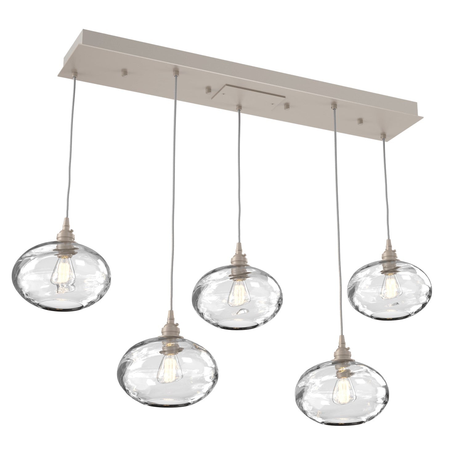 Hammerton Studio - PLB0036-05-BS-OC-C01-E2 - Linear Pendant - Coppa - Beige Silver