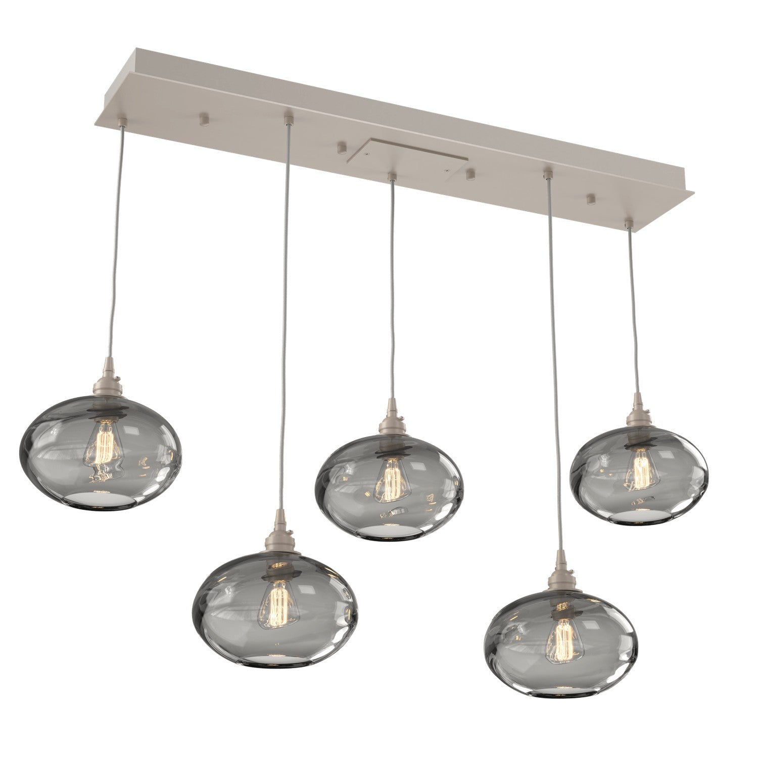 Hammerton Studio - PLB0036-05-BS-OS-C01-E2 - Linear Pendant - Coppa - Beige Silver