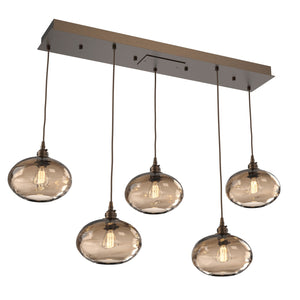Hammerton Studio - PLB0036-05-FB-OB-C01-E2 - Linear Pendant - Coppa - Flat Bronze