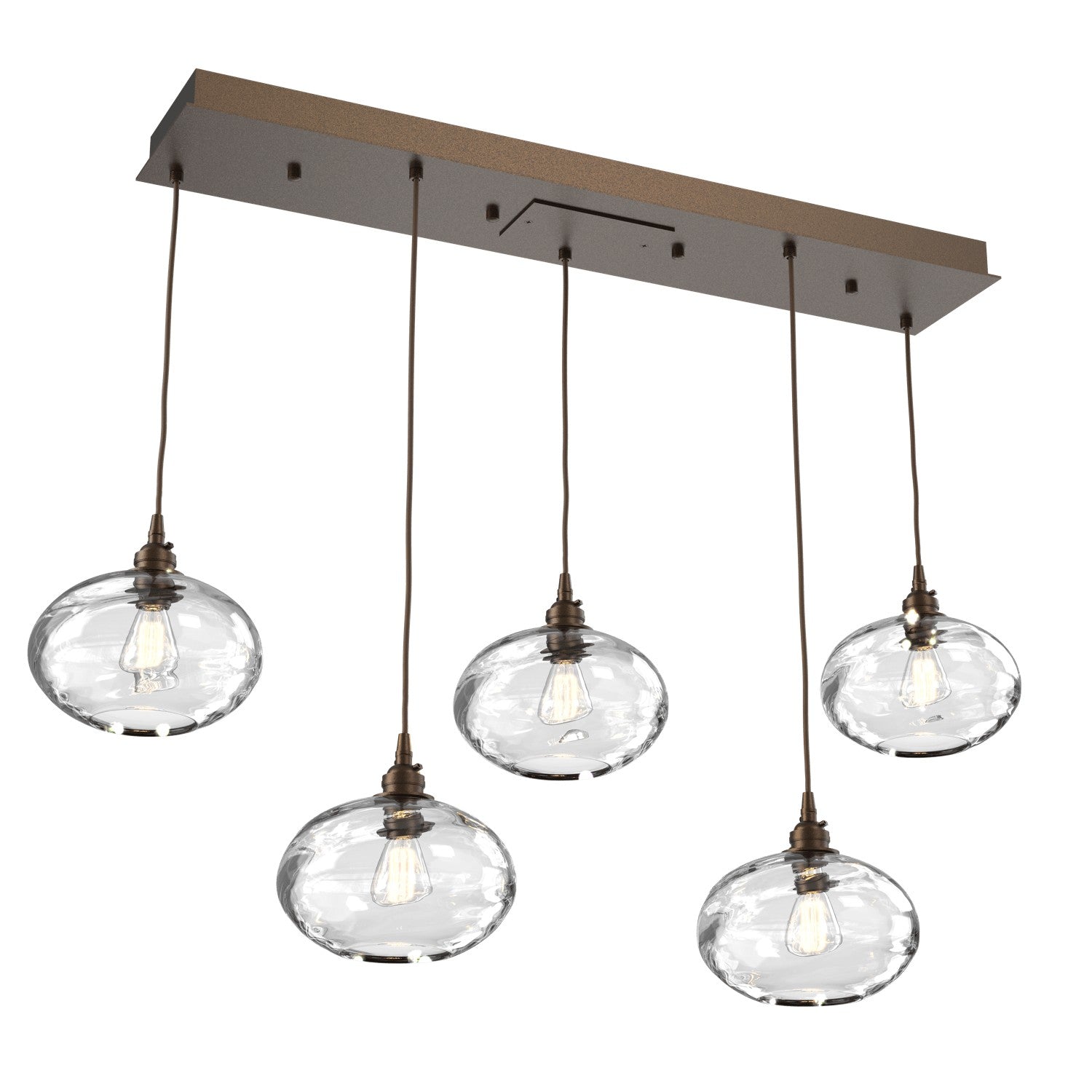 Hammerton Studio - PLB0036-05-FB-OC-C01-E2 - Linear Pendant - Coppa - Flat Bronze