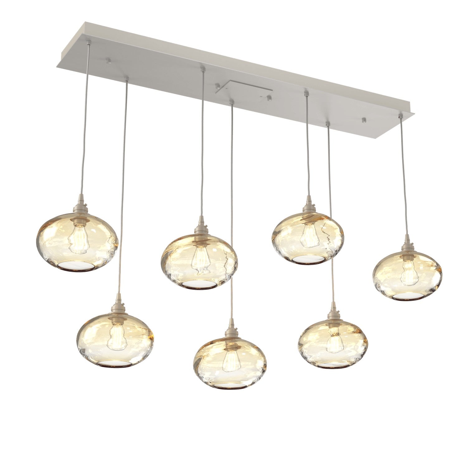 Hammerton Studio - PLB0036-07-BS-OA-C01-E2 - Linear Pendant - Coppa - Beige Silver
