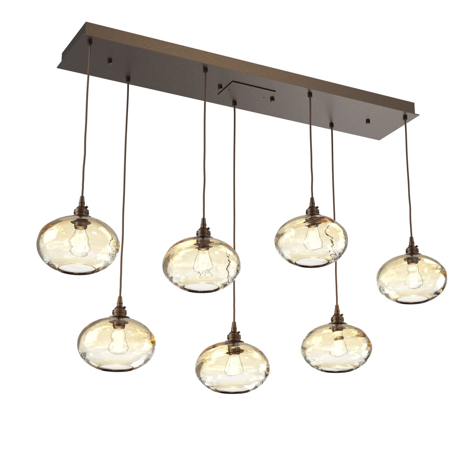 Hammerton Studio - PLB0036-07-FB-OA-C01-E2 - Linear Pendant - Coppa - Flat Bronze