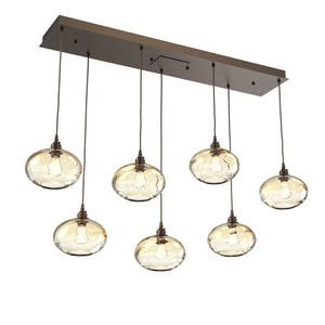Hammerton Studio - PLB0036-07-FB-OA-C01-E2 - Linear Pendant - Coppa - Flat Bronze