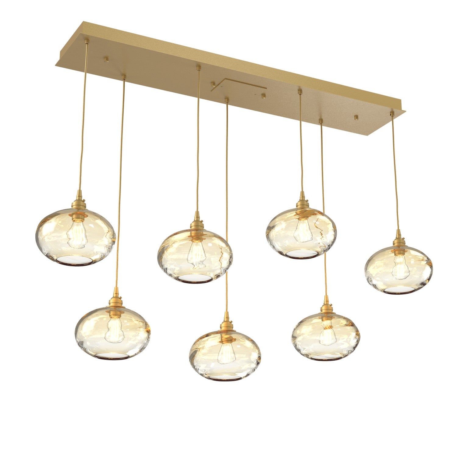 Hammerton Studio - PLB0036-07-GB-OA-C01-E2 - Linear Pendant - Coppa - Gilded Brass