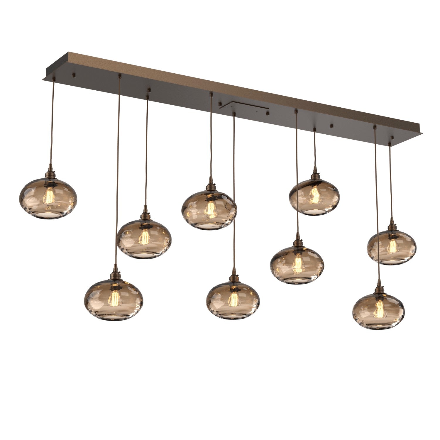 Hammerton Studio - PLB0036-09-FB-OB-C01-E2 - Linear Pendant - Coppa - Flat Bronze