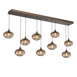 Hammerton Studio - PLB0036-09-FB-OB-C01-E2 - Linear Pendant - Coppa - Flat Bronze
