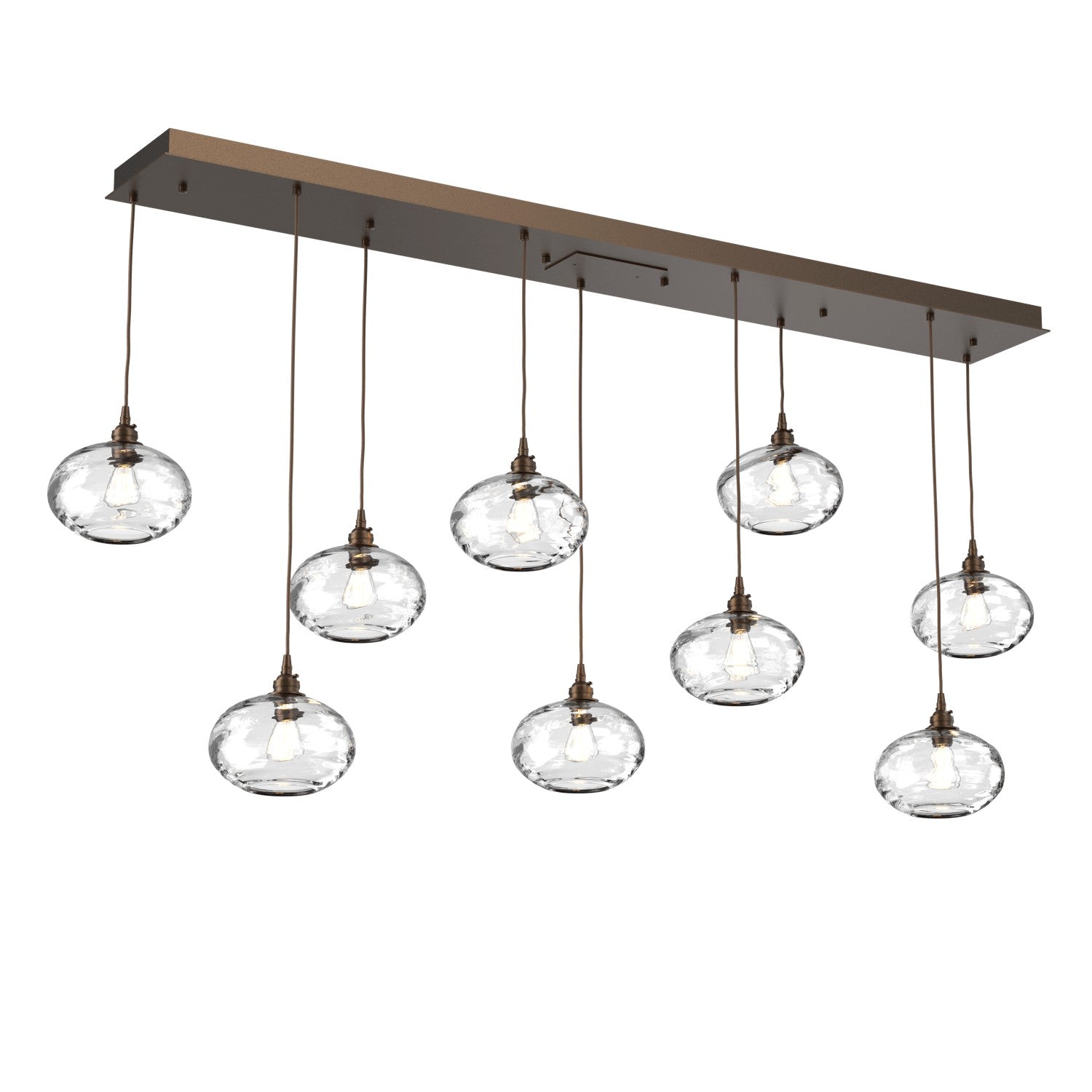 Hammerton Studio - PLB0036-09-FB-OC-C01-E2 - Linear Pendant - Coppa - Flat Bronze