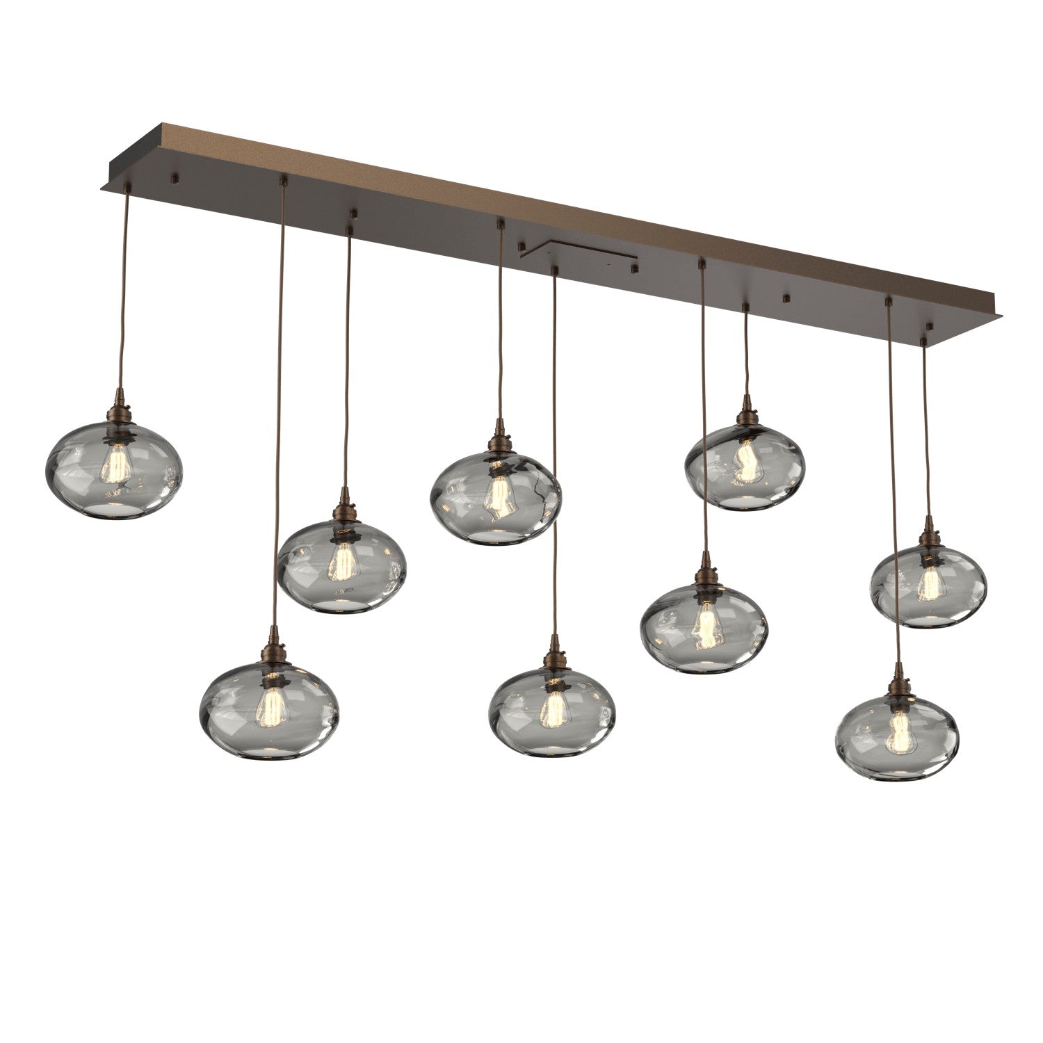 Hammerton Studio - PLB0036-09-FB-OS-C01-E2 - Linear Pendant - Coppa - Flat Bronze