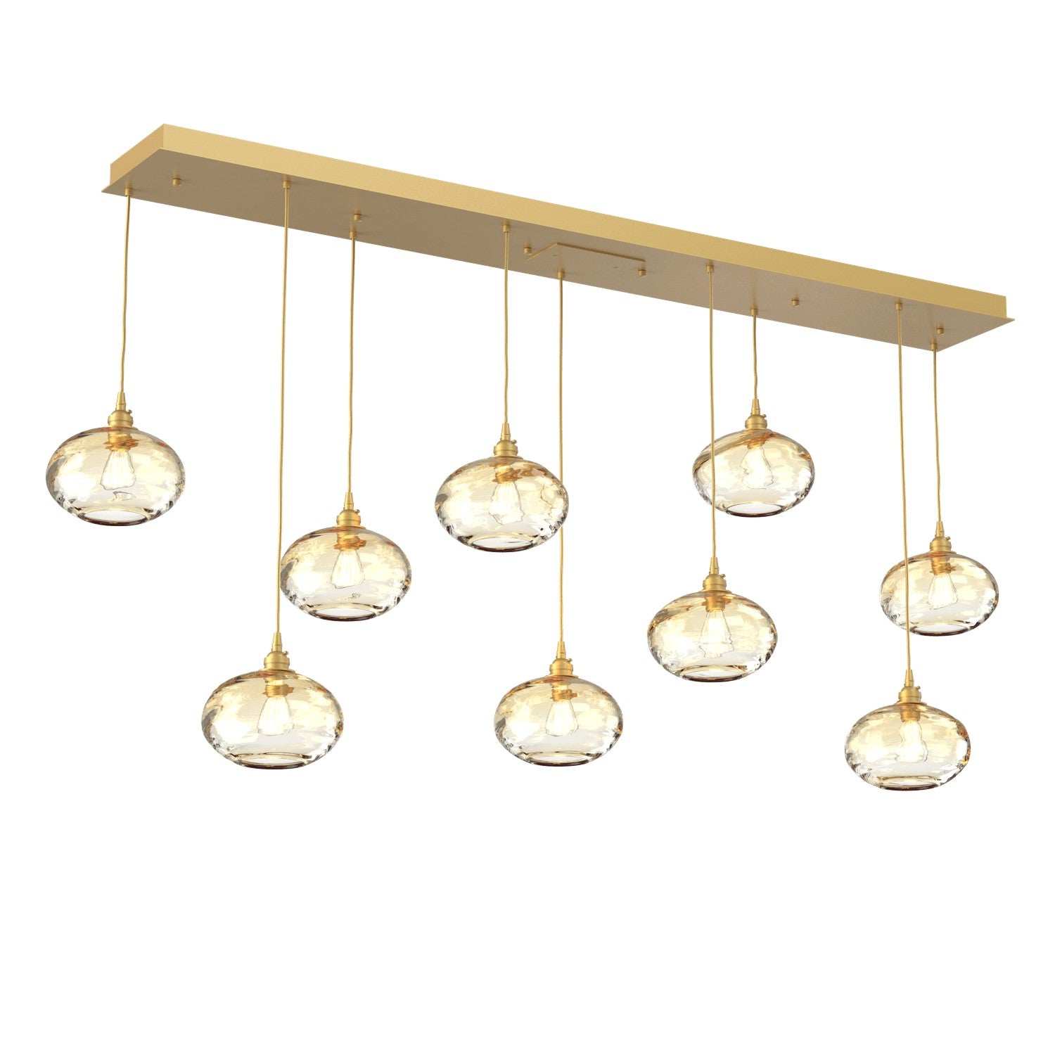 Hammerton Studio - PLB0036-09-GB-OA-C01-E2 - Linear Pendant - Coppa - Gilded Brass