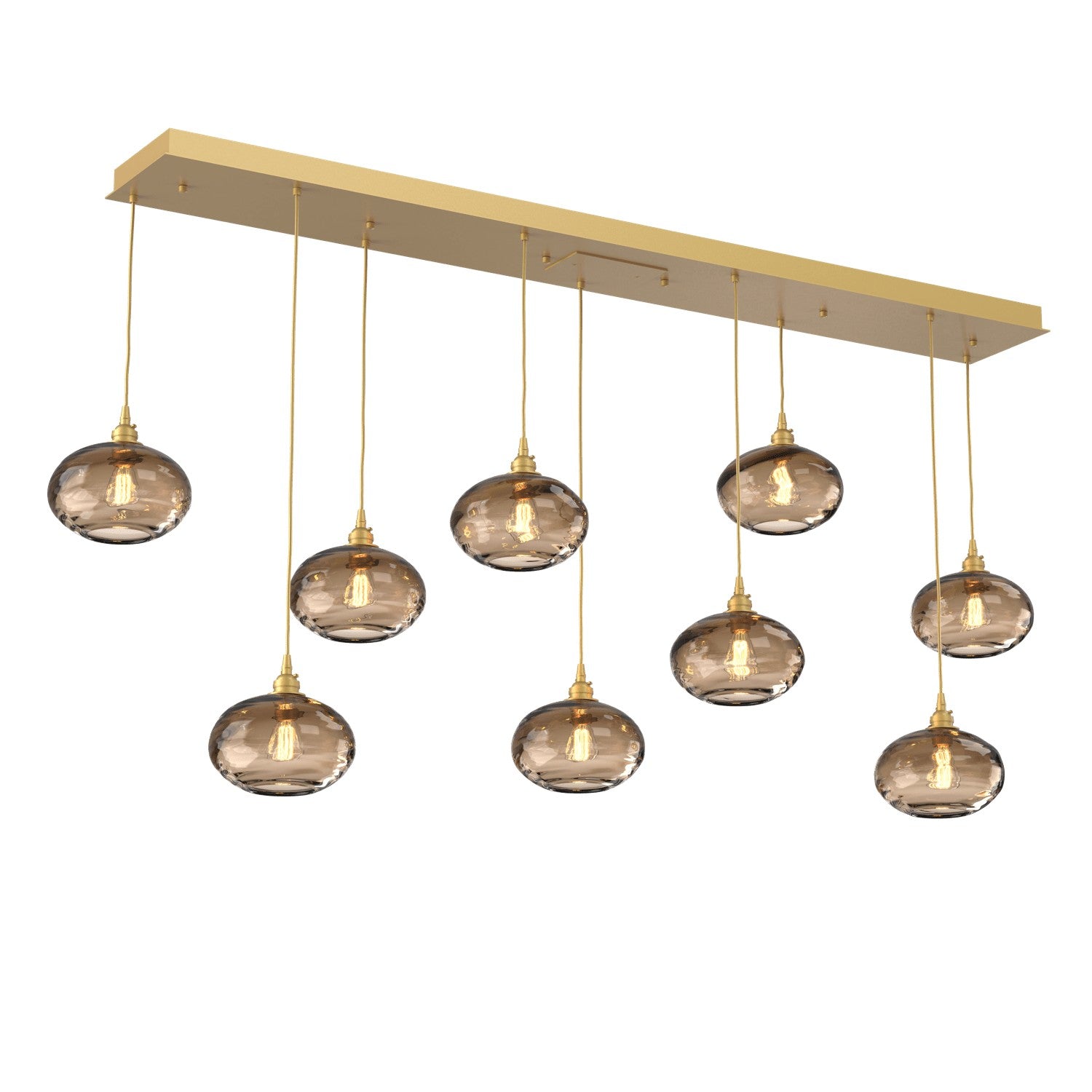 Hammerton Studio - PLB0036-09-GB-OB-C01-E2 - Linear Pendant - Coppa - Gilded Brass