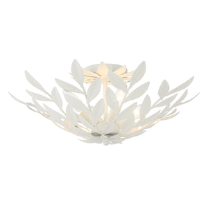 Crystorama - 560-MT - Four Light Semi Flush Mount - Broche - Matte White