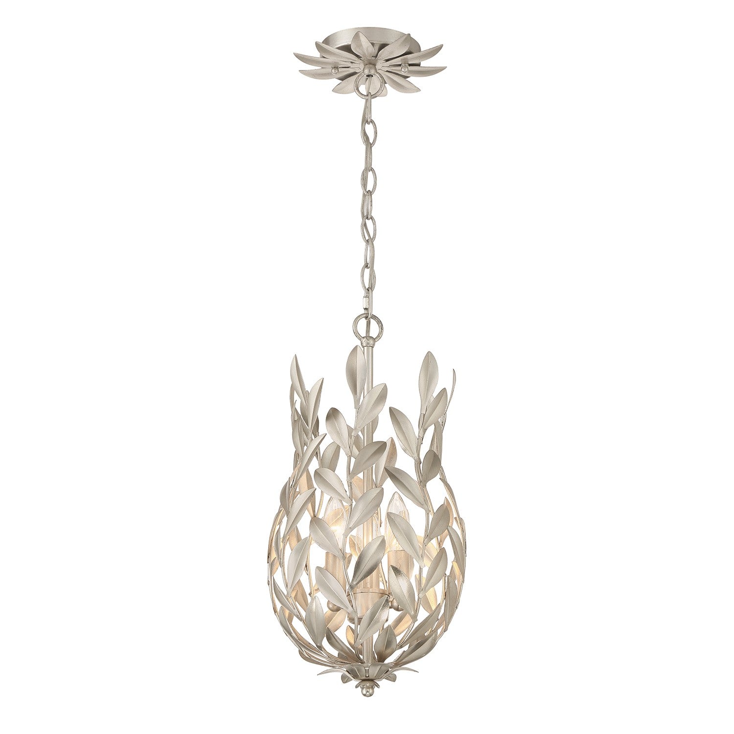 Crystorama - 563-SA - Three Light Mini Pendant - Broche - Antique Silver