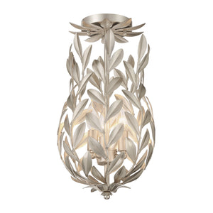 Crystorama - 563-SA_CEILING - Three Light Semi Flush Mount - Broche - Antique Silver