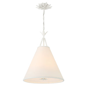 Crystorama - 564-MT - Four Light Pendant - Broche - Matte White