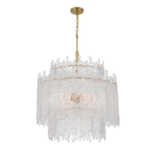 Crystorama - ACK-928-AG - Eight Light Chandelier - Ackerly - Aged Brass