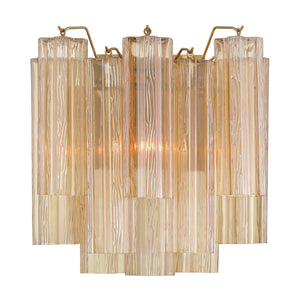 Crystorama - ADD-303-AG-AM - Two Light Wall Sconce - Addis - Aged Brass