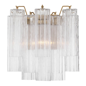 Crystorama - ADD-303-AG-CL - Two Light Wall Sconce - Addis - Aged Brass