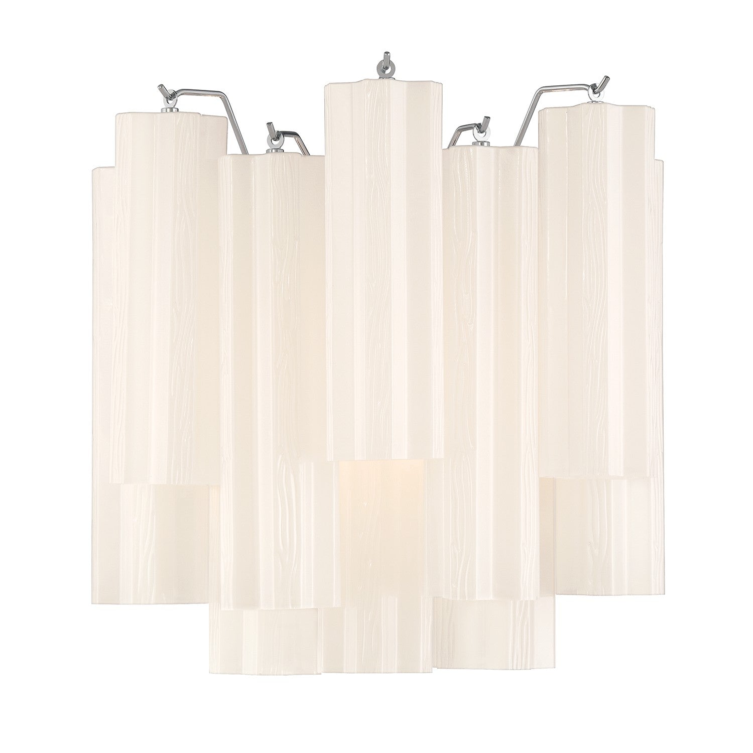 Crystorama - ADD-303-CH-WH - Two Light Wall Sconce - Addis - Polished Chrome