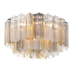 Crystorama - ADD-321-CH-AU - Seven Light Flush Mount - Addis - Polished Chrome