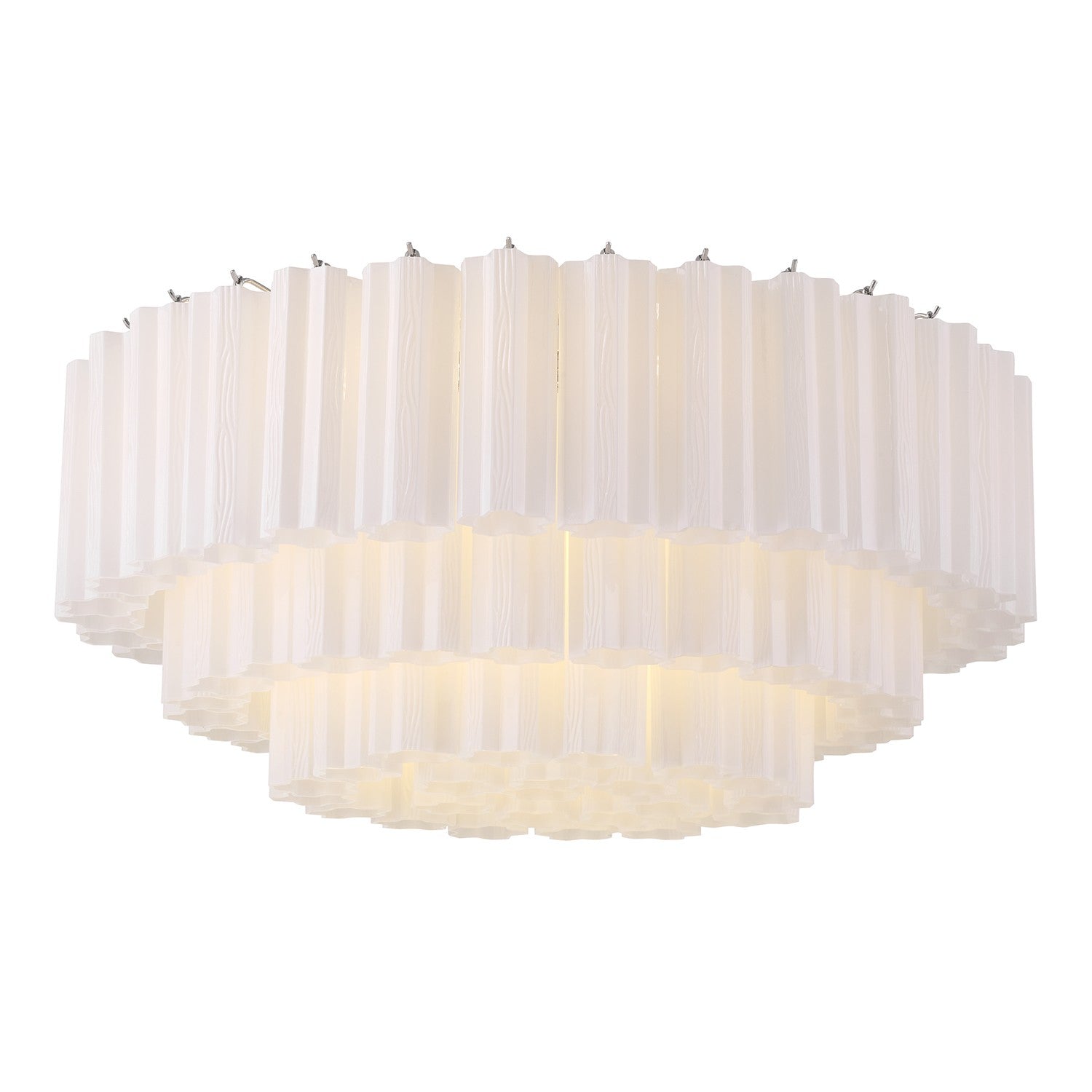 Crystorama - ADD-331-CH-WH - 16 Light Flush Mount - Addis - Polished Chrome