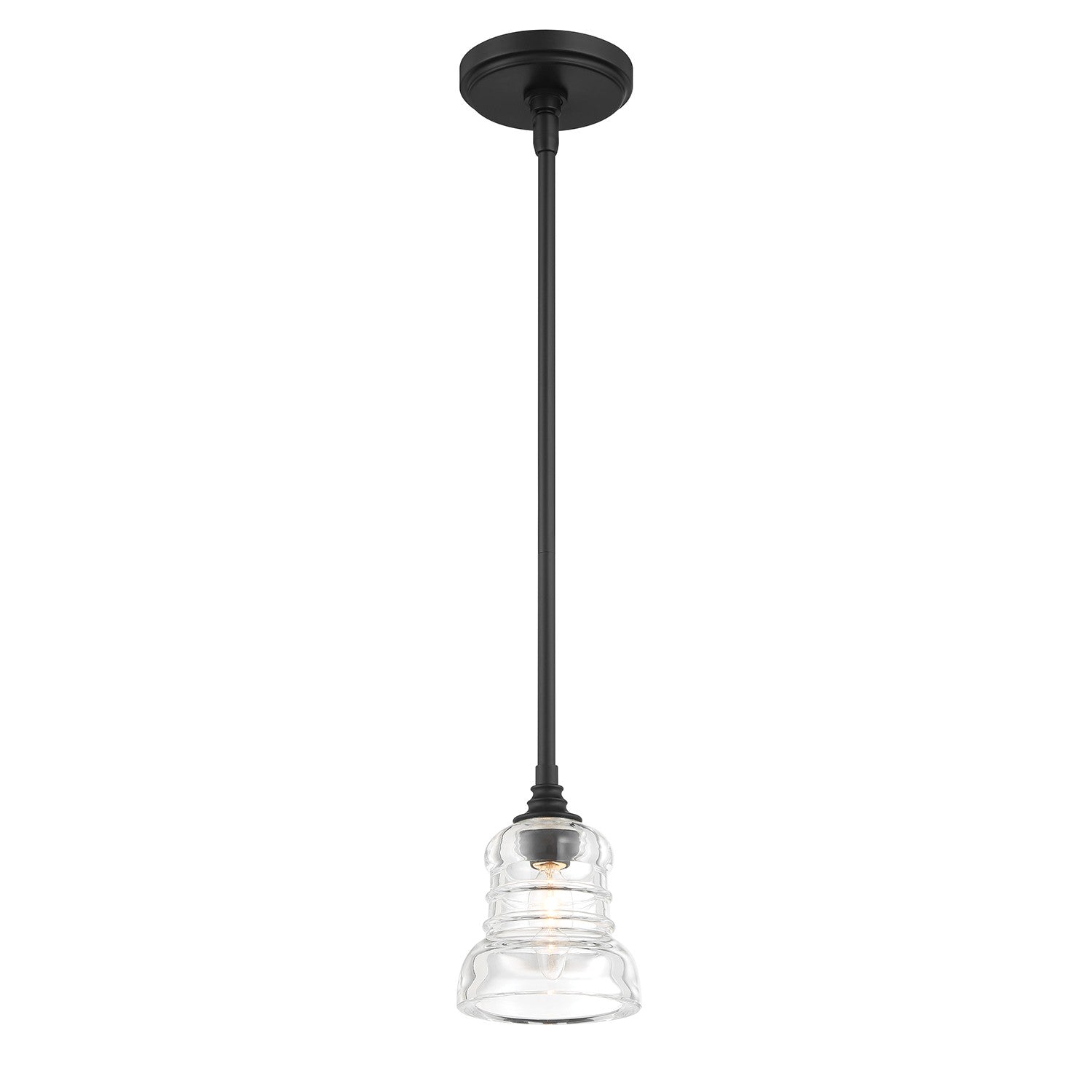 Crystorama - GRG-1040-MK - One Light Mini Pendant - Gregory - Matte Black