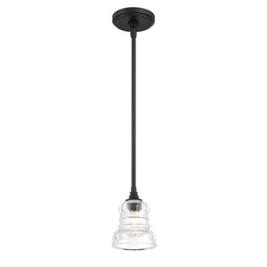 Crystorama - GRG-1040-MK - One Light Mini Pendant - Gregory - Matte Black