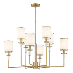 Crystorama - HAT-478-VG - Eight Light Chandelier - Hatfield - Vibrant Gold