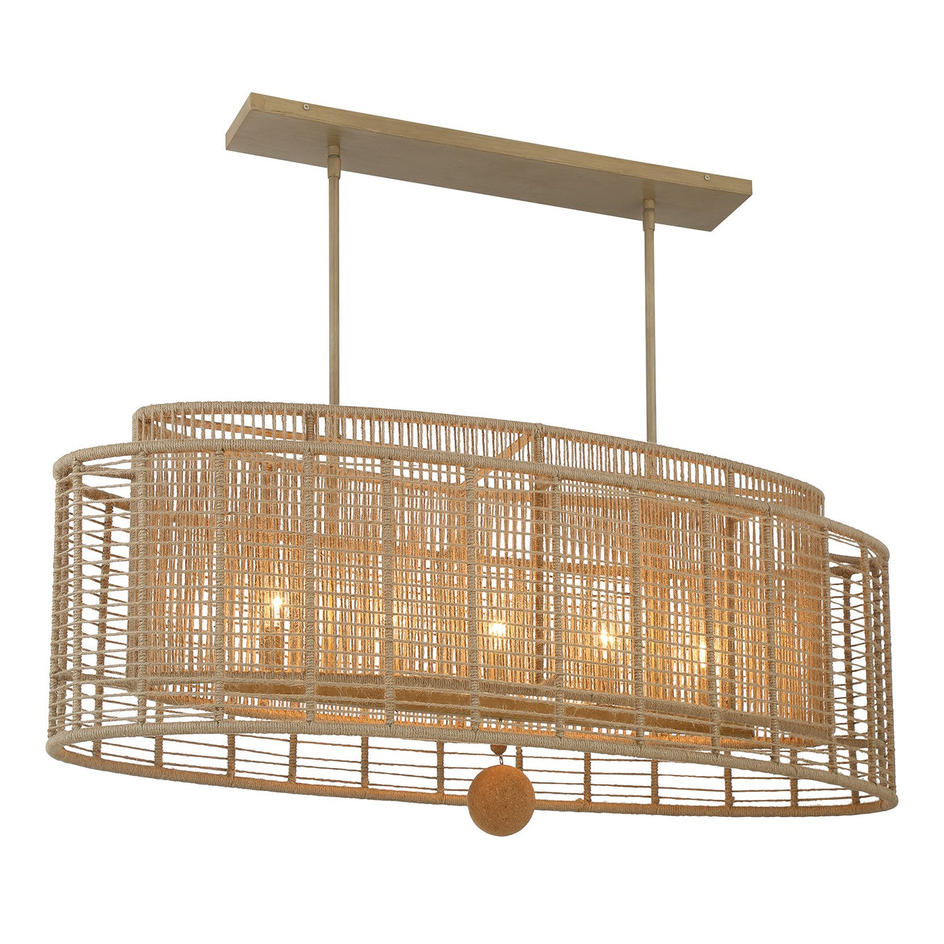 Crystorama - JAY-A5007-BS - Five Light Linear Chandelier - Jayna - Burnished Silver