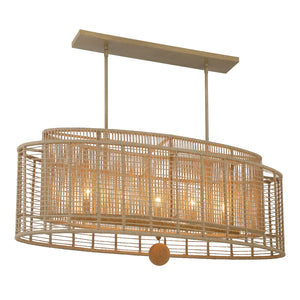 Crystorama - JAY-A5007-BS - Five Light Linear Chandelier - Jayna - Burnished Silver