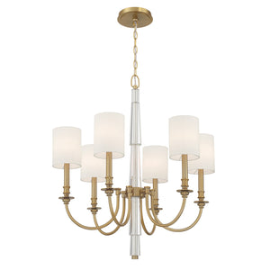 Crystorama - LLO-486-AG - Six Light Chandelier - Lloyd - Aged Brass
