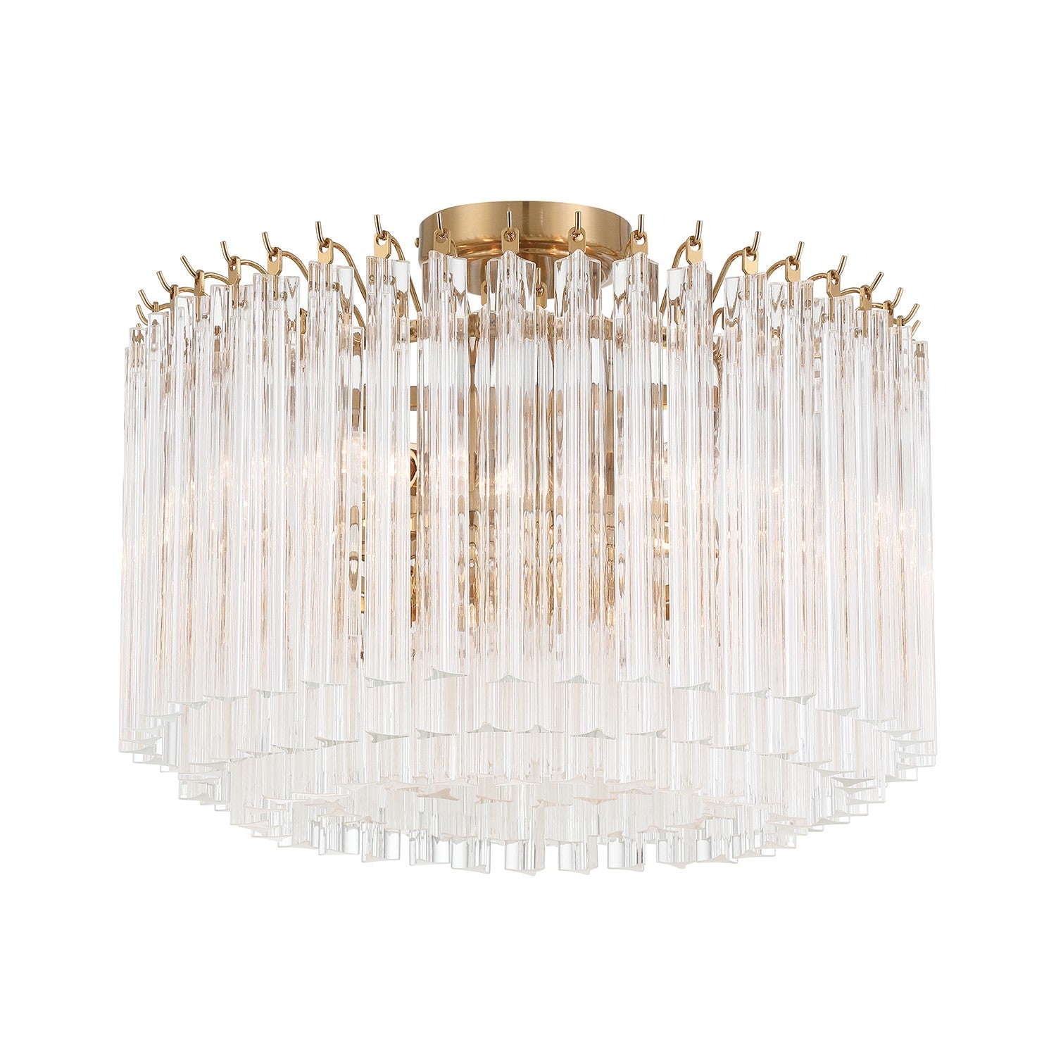 Crystorama - LOF-5005-AG_CEILING - Five Light Semi Flush Mount - Lofton - Aged Brass