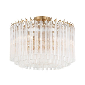 Crystorama - LOF-5005-AG_CEILING - Five Light Semi Flush Mount - Lofton - Aged Brass