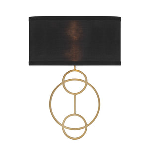 Crystorama - LRL-992-VG-BK - Two Light Wall Sconce - Laurel - Vibrant Gold