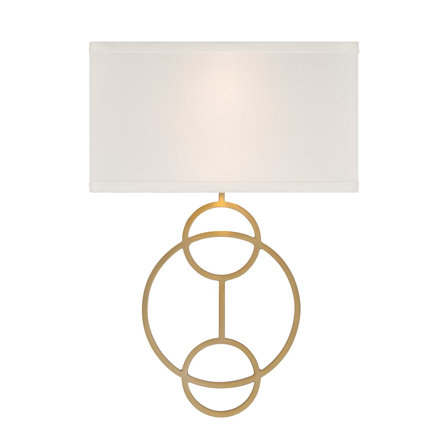 Crystorama - LRL-992-VG-WH - Two Light Wall Sconce - Laurel - Vibrant Gold