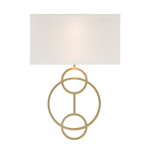 Crystorama - LRL-992-VG-WH - Two Light Wall Sconce - Laurel - Vibrant Gold
