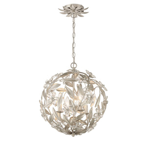 Crystorama - MSL-314-SA - Four Light Pendant - Marselle - Antique Silver