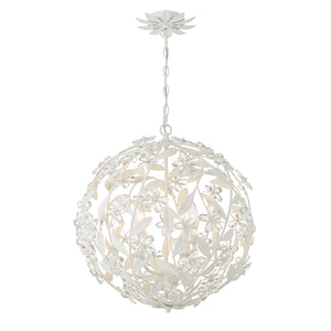 Crystorama - MSL-316-MT - Six Light Pendant - Marselle - Matte White