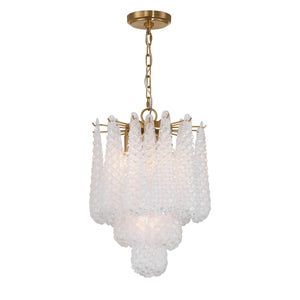 Crystorama - OLL-6004-AG-CL - Four Light Pendant - Ollie - Aged Brass